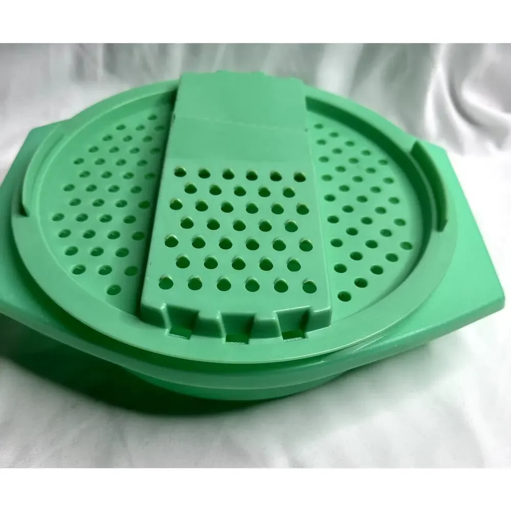 Vintage Tupperware Jade Green Grater Slicer Bowl Set 1970s – Mid Century Kitchen